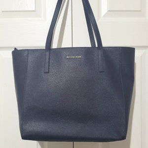 Michael Kors Large Navy Blue Laptop Tote Bag